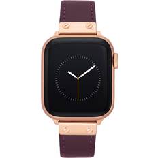 Rose Gold Smartwatch Strap Anne Klein Women's Leather Band for Apple Watch Rose