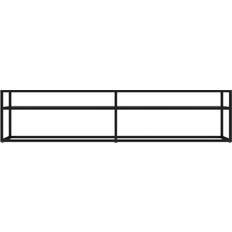 Steel Benches vidaXL 331723 Black TV Bench 180x40.5cm