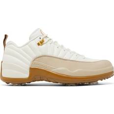 Men - Suede Golf Shoes NIKE Air Jordan 12 Low Golf M - Sail/Dark Driftwood/Rattan/Black