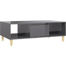 vidaXL 806021 Grey High Gloss Sofabord 60x103.5cm