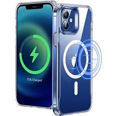 ESR Skal för iPhone 12/iPhone 12 Pro, Magnetiskt MagSafe-kompatibelt hölje, HD Clear Hybrid Case med HaloLock, Förstärkt Fallskydd, Reptålig Ryggstöd,Transparent