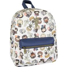 Bags BioWorld The Lord Of The Ring Allover Chibi Character Pattern Faux Leather Mini Backpack