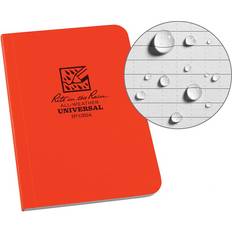 Weatherproof Soft Cover Pocket Notebook 3.5 x 5 Orange Cover