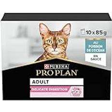 Pro Plan Pets Pro Plan Adult 1+ Delicate Digestion with Ocean Fish in Gravy Wet Cat Food Pouches 10x85g Pack of 4