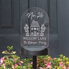 Freemans Personalised Home Outdoor Solar Light White