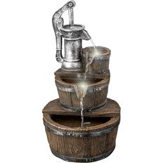 Geezy Pump Barrel Fountain Fountain Garden Fountain