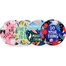 Happy Larry Set Of 4 Forest Quotes Coaster