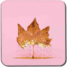 East Urban Home Glitter Leaf Coaster