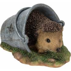 Vivid Arts Real Life Hedgehog in Rusty Pail Garden