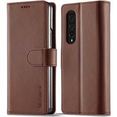 SiGN LC.IMEEKE Galaxy Z Fold 4 Plånboksfodral Shockproof Magnetic Brun