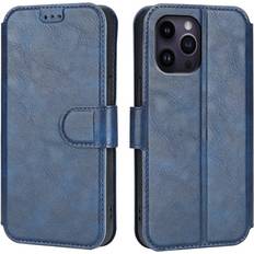 Mobiltillbehör Boom of Sweden BOOM iPhone 14 Pro Plånboksfodral Calfskin Blå
