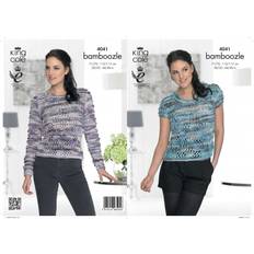 Adult Needlework Patterns King Cole Bamboozle Pattern 4041 Women 28 46 Inches Tops, Sweaters