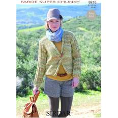 Yarn & Needlework Supplies SIRDAR Faroe Knitting Pattern 9816 Women 32 42 Inches Jackets