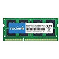 TECMIYO TECMIYO 2RX8 4GB PC3L-12800S DDR3 DDR3L 1600MHZ Sodimm DDR3L-1600 PC3-12800 CL11 1,35V 1,5V 204Pin icke-ecc obuffrad bärbar minnes-RAM-modul för Mac Intel och AMD-system