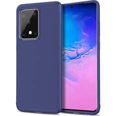 Mobiltillbehör A-One Brand Twill Texture Flexicase Skal till Samsung Galaxy S20 Ultra Blå