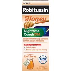 Robitussin Maximum Strength Honey Nighttime Cough DM, Cough Medicine Real Honey