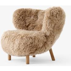 &Tradition Little Petra VB1 Fauteuil Geoliede Walnoot-Sheepskin