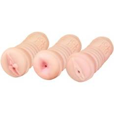 Icon Brands Hey 19 Teen Vibrating Stroker 3-Pack Male Masturbator Set