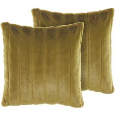 Beliani of 2 Fur Cushions Green