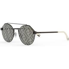 Fendi Runde - Unisex Solbriller Fendi Runde Solbriller Med Spejlglas 55 MM - Grå
