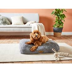 Snug Furry Friends Super Fluffy Grey Pet Bed