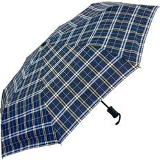 Soake Everyday Tartan Compact Folding Umbrella Blue