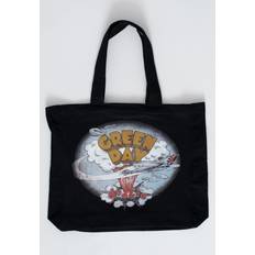 Black Fabric Tote Bags Green Day Dookie Stoffbeutel Schwarz Onesize