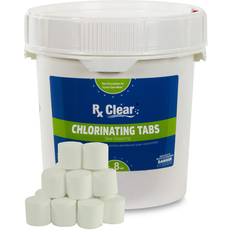 Swimming Pools & Accessories Rx Clear 1-Inch Stabilized Chlorine Tablets Use As Bactericide, Algaecide, and Disinfectant in Swimming Pools and Spas Slow Dissolving and UV Protected 8 Lbs