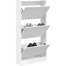 vidaXL Shoe Cabinet White 60 x 21 x 125.5 cm