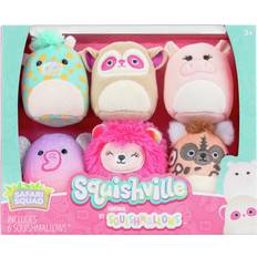 Squishmallows Peluches Squishmallows Squishville Safari Squad 6 Pack