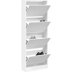 vidaXL Shoe Cabinet White 60 x 21 x 163.5 cm