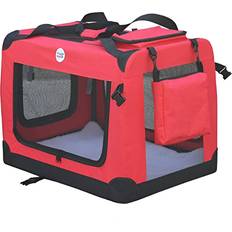 Hugglepets Fabric Crate Foldable Pet Carrier Red XL