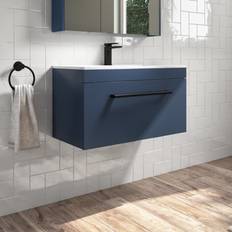 Ashford 800mm Blue Hung Vanity Unit