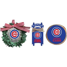 The Memory Company Chicago Cubs Three-Pack Wreath, Circle Ornament