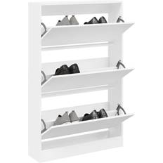 vidaXL Shoe Cabinet White 80 x 21 x 125.5 cm
