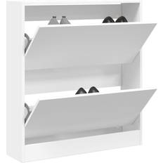 vidaXL Shoe Cabinet White 80 x 21 x 87.5 cm