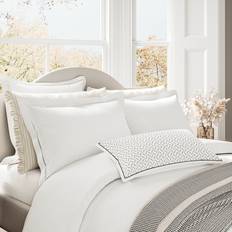 Textiles Bedeck Belfast Ayda Semi Plain Kingsize Duvet Cover White