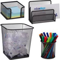 Black Desktop Organizers Relaxdays Schreibtisch Organizer 4er