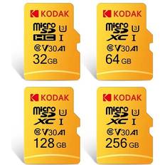 Kodak höghastighet 100MB/s 32GB A1 Klass 10 UHS-I 64GB 128GB Micro SD-kort 256GB V30 U3 TF för kamera Smartphone-spel