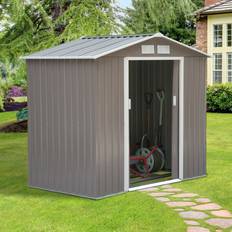 7 W 4 D Metal Apex Garden Shed