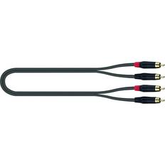 Kablar Quik Lok 2xRCA Ma Goldplated 1m