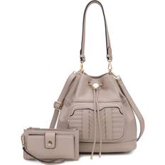 MKF Collection Ryder Women's Shoulder Bag with Wallet by Mia K Taupe