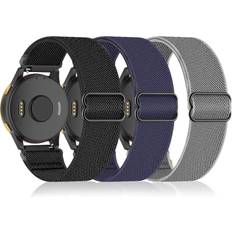 3 Pack Stretchy Nylon Watch Bands Compatible with Garmin Venu/Venu Sq