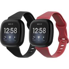 Wearables Kwmobile Silicone Band for Fitbit Versa 4/ Sense 2/Versa 3/Sense 2-Pack