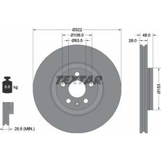 Volvo Bremsesystemer Textar Bremseskive 92287405