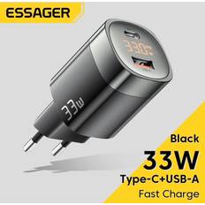 Essager Essager 33W GaN USB C Lader Digital Display PD Hurtiglading For iPhone 13 12 Max Pro iPad For Xiaomi Poco Samsung Lader