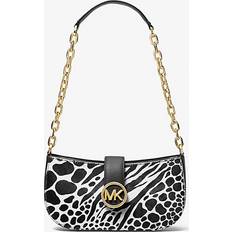 Michael Kors Crossbody Bags Michael Kors Carmen Small Black Haircalf Pouchette Shoulder Crossbody Bag