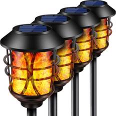 TomCare TomCare Solar Lights Metal Flickering Flame Solar