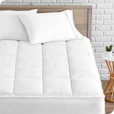 Bare Home Twin Extra Long Pad Pillow Top Mattress Cover White