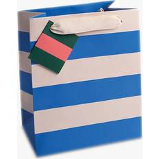 Stripes Gift Bags Caroline Gardner Caroline Gardner Stripe Gift Bag, Blue/White, Small